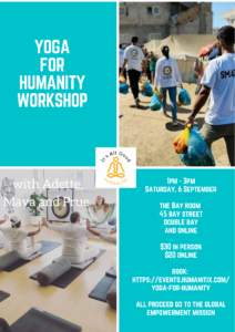 Spots are filling up fast for our Yoga for Humanity Workshop!🙌